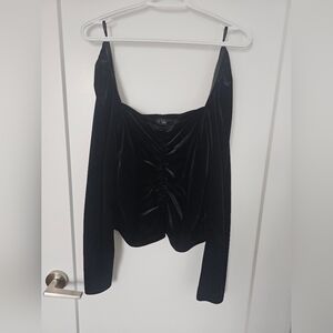 Evernew Black Velvet Women's Top